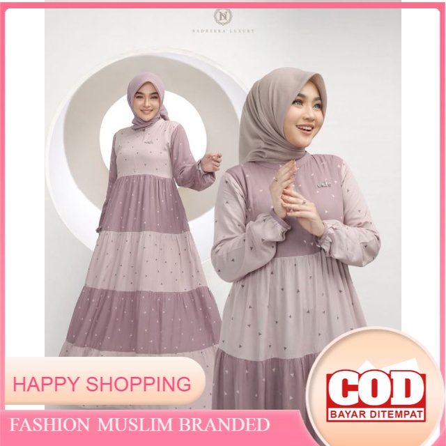 COD NADHEERA LUXURY NIAMA DRESS Gamis Terbaru Kekinian Rayon Premium Simpel Mewah Fashion Muslim Wan