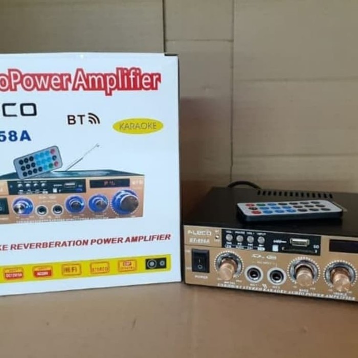 Amplifier Power Bluetooth Power Amplifier Fleco Bluetooth BT-858A - Power Amplifier Mini