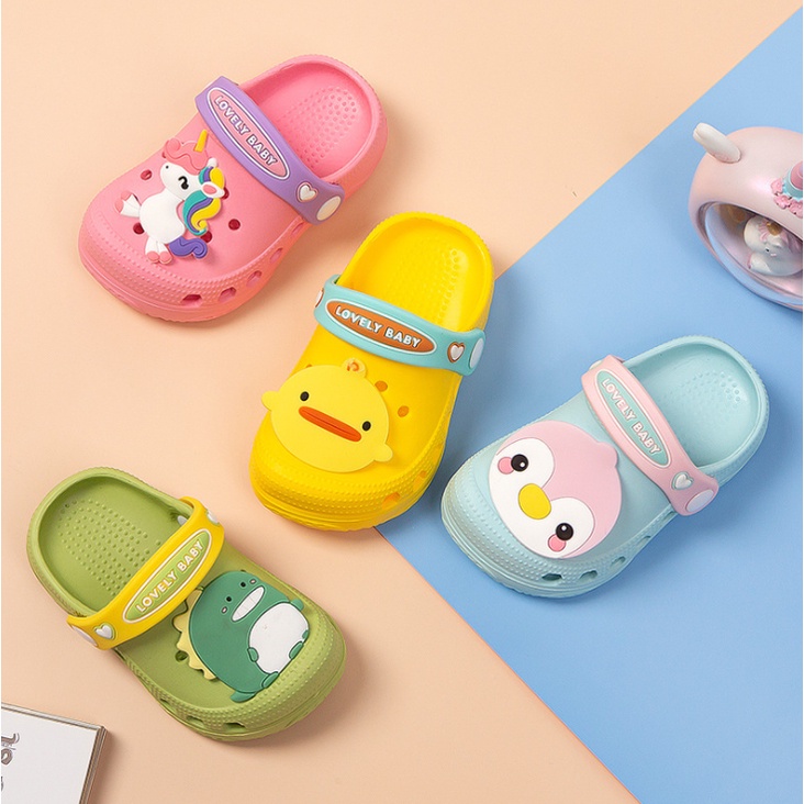 Sandal Bayi Perempuan Bahan EVA Aneka Warna Motif Kartun Hewan Untuk Anak Sandal Anak Anak