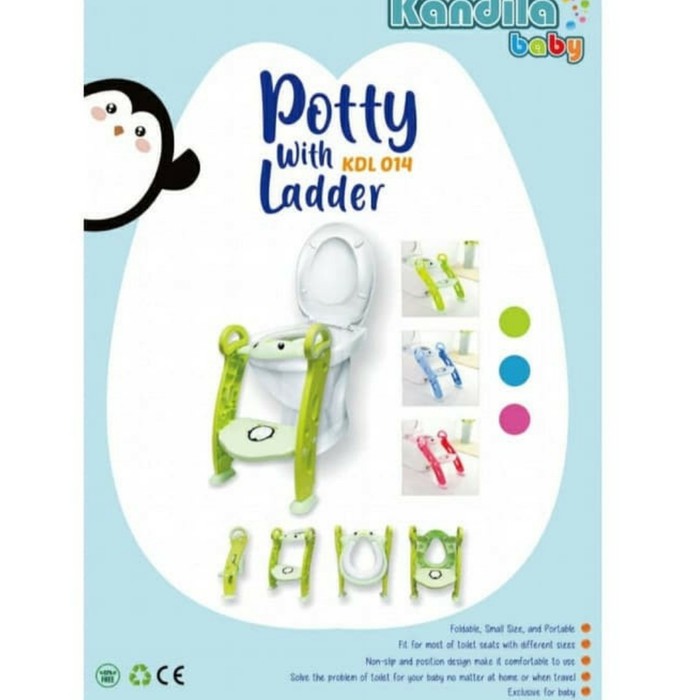 KANDILA Potty Ring with Ladder Baby Training Potty Handle Tangga Closet Bayi