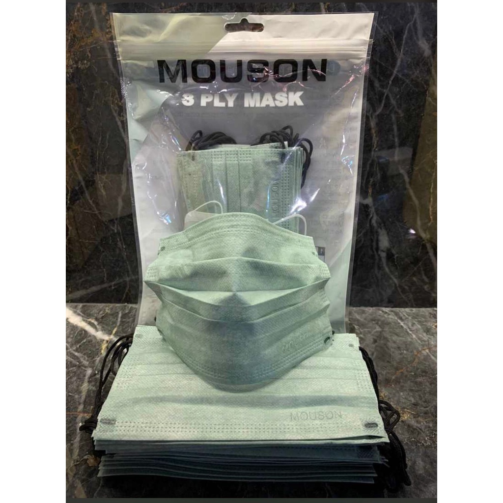 Masker EARLOOP 3 Ply Mouson / 3PLY MOUSON PREMIUM MASKER - isi 50 Pcs