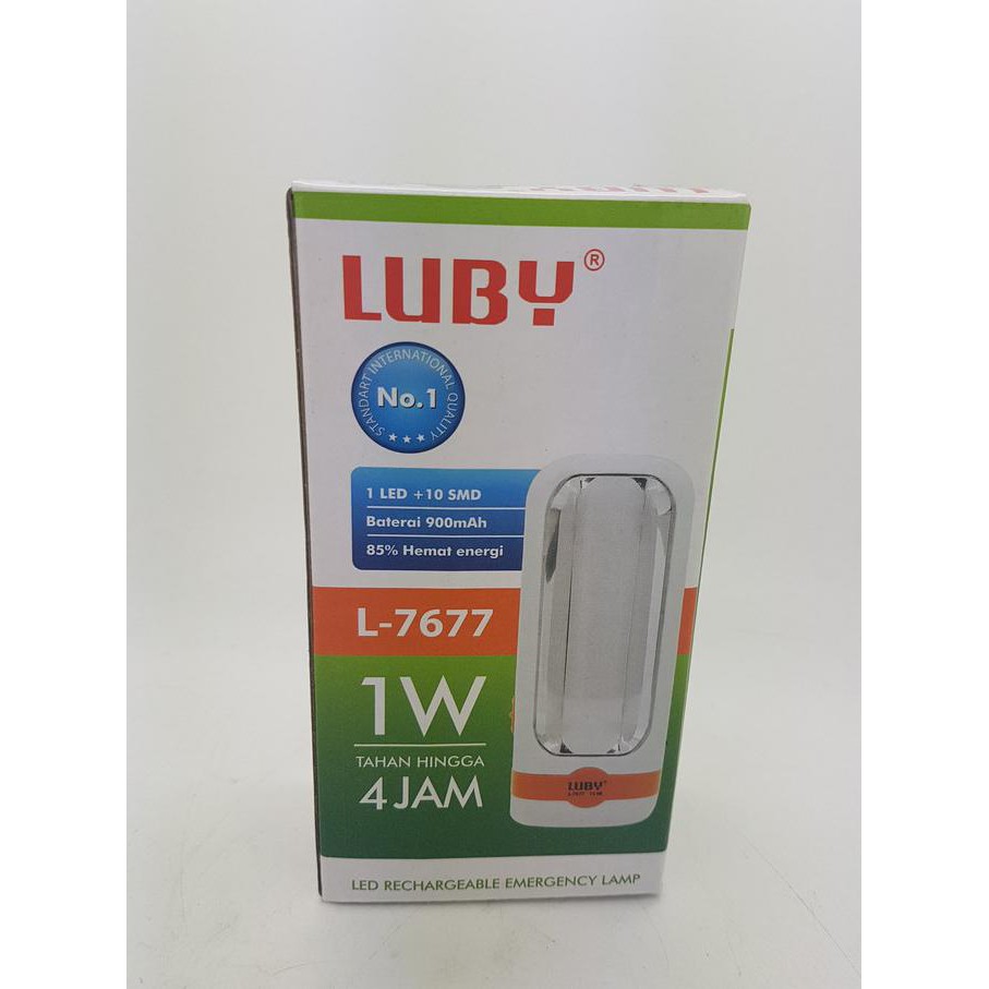Senter + Lampu LUBY L-7677 Emergency Led Darurat Lamp