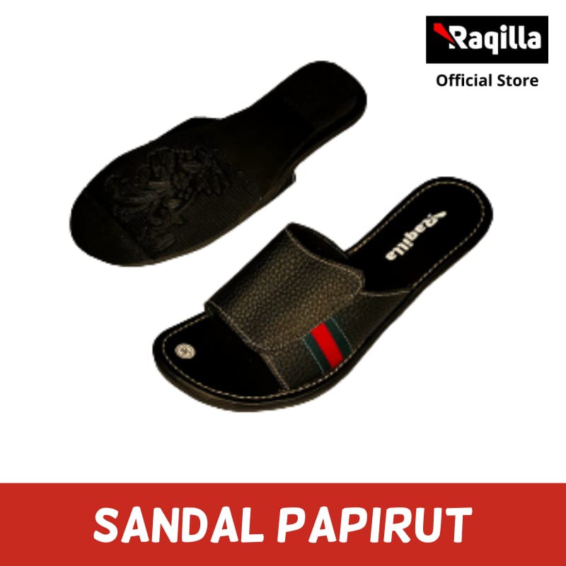 sandal wanita papirut asli garut bahan karet non slip sendal papirut wanita Kokop Kulit Jeruk