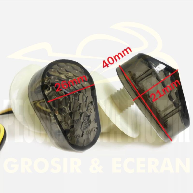New Sen Tempel Led Lampu Sen Tempel Oval Protaper Universal R15,Cbr150r,Gsx,Ninja,R25 &amp; Motor Lain