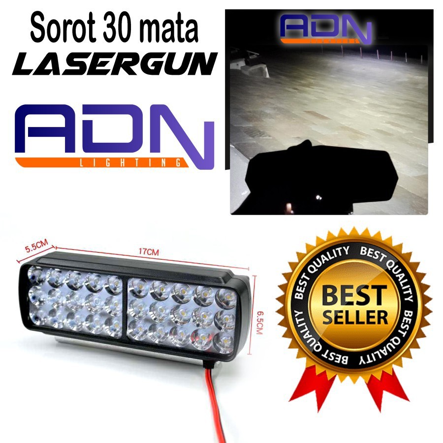 lamppu led Sorot Tembak 30 Titik Superbright Motor Mobil Murah ADN 30L