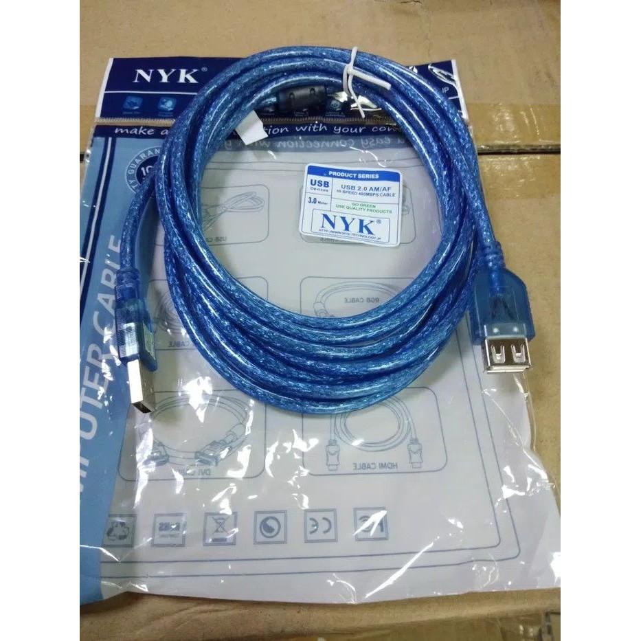 Nyk Kabel USB Extension 3Meter AM/AF USB2.0