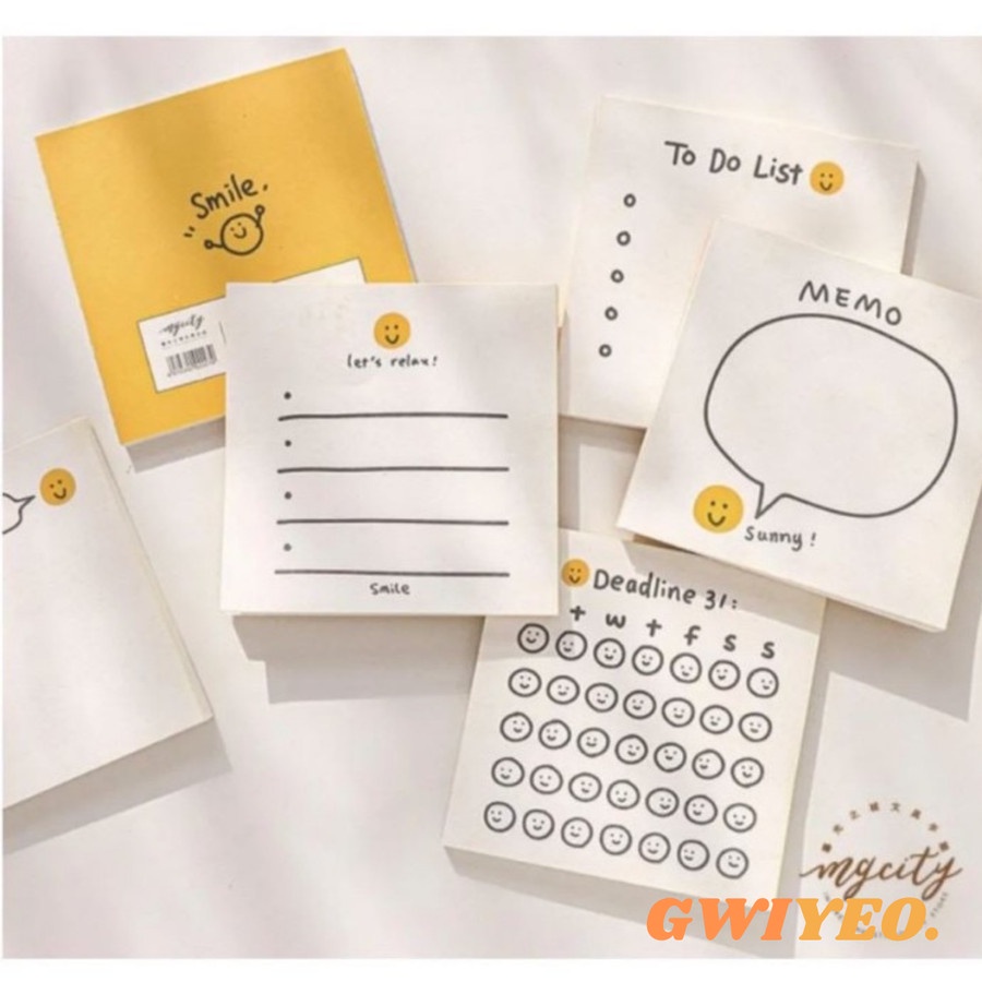 

Memopad Notepad Yellow Memo Cute Isi 50 Lembar
