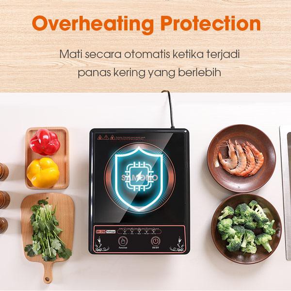 SAMONO WS-01 600W Smart Touch Electric Stove 3D Wateproof Kompor Listrik Induksi Orange