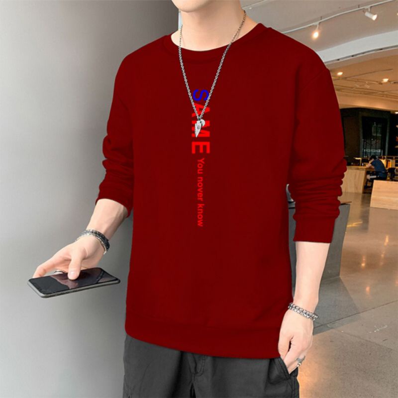 Baju Pria SAME Lengan Panjang - Kaos Pria - Atasan Pria - Baju Distro-BAJU TREN 2021-BISA COD