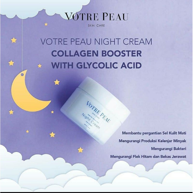 [BPOM] Votre Peau Skin Care Night Cream With Collagen 30 g