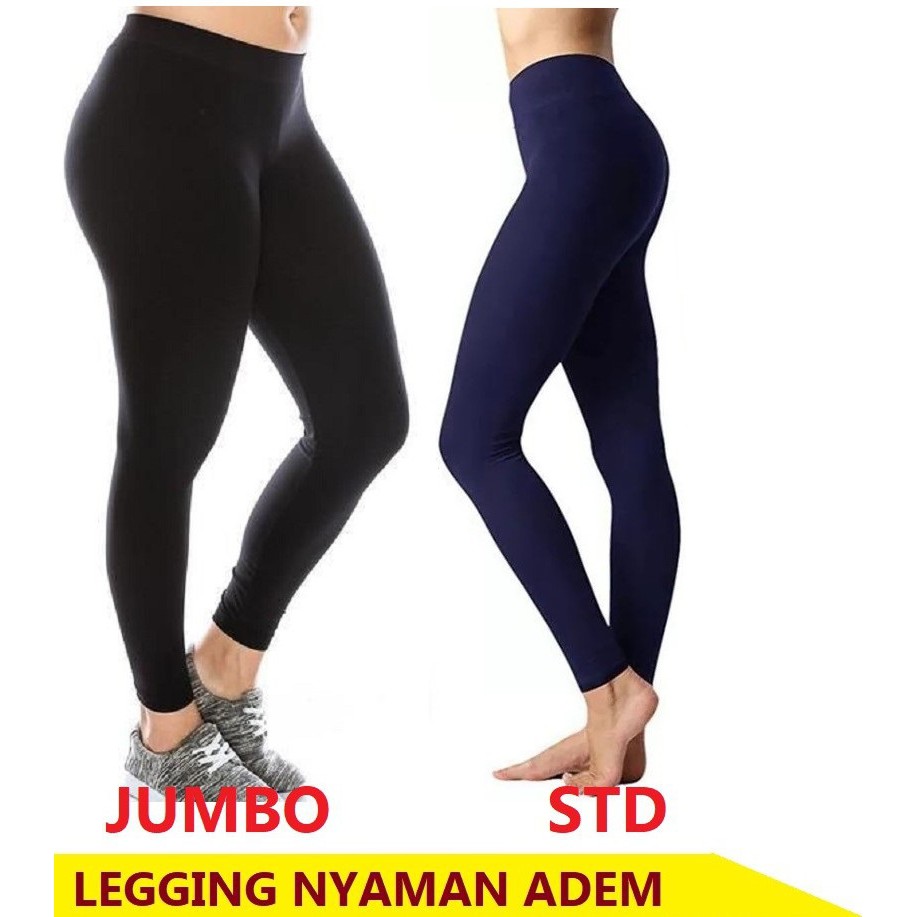 Termurah Celana Legging Spandex Basic Polos Ukuran Standar Dan Jumbo 015