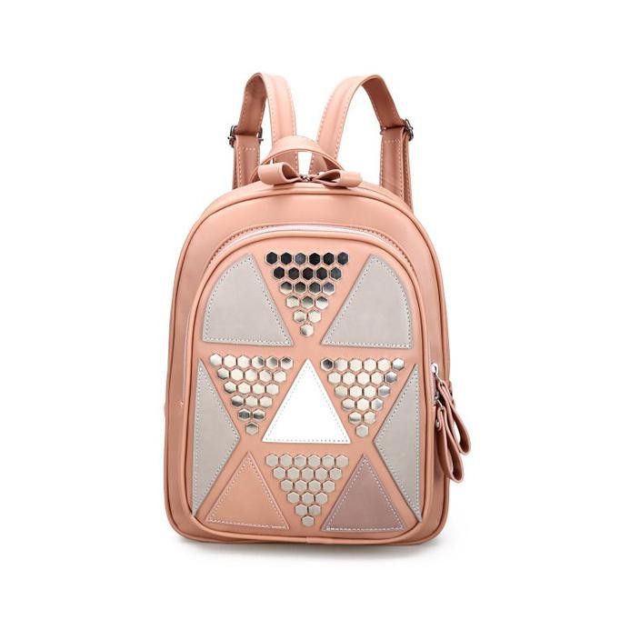 RANSEL WANITA KOREA STYLE FASHION TAS IMPORT TAS ELEGAN TAS CANTIK - Pink