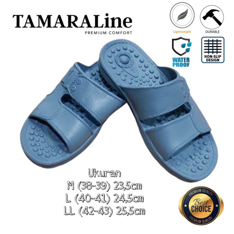 Sandal Selop Slide Slip on Karet Pria Dewasa / Remaja - TAMARALINE 165 / Bahan Premium Lentur Empuk Ringan Kuat Anti Slip Anti Air / Model Sandal Casual Santai Rumah Hotel Outdoor Kamar Mandi Murah Original