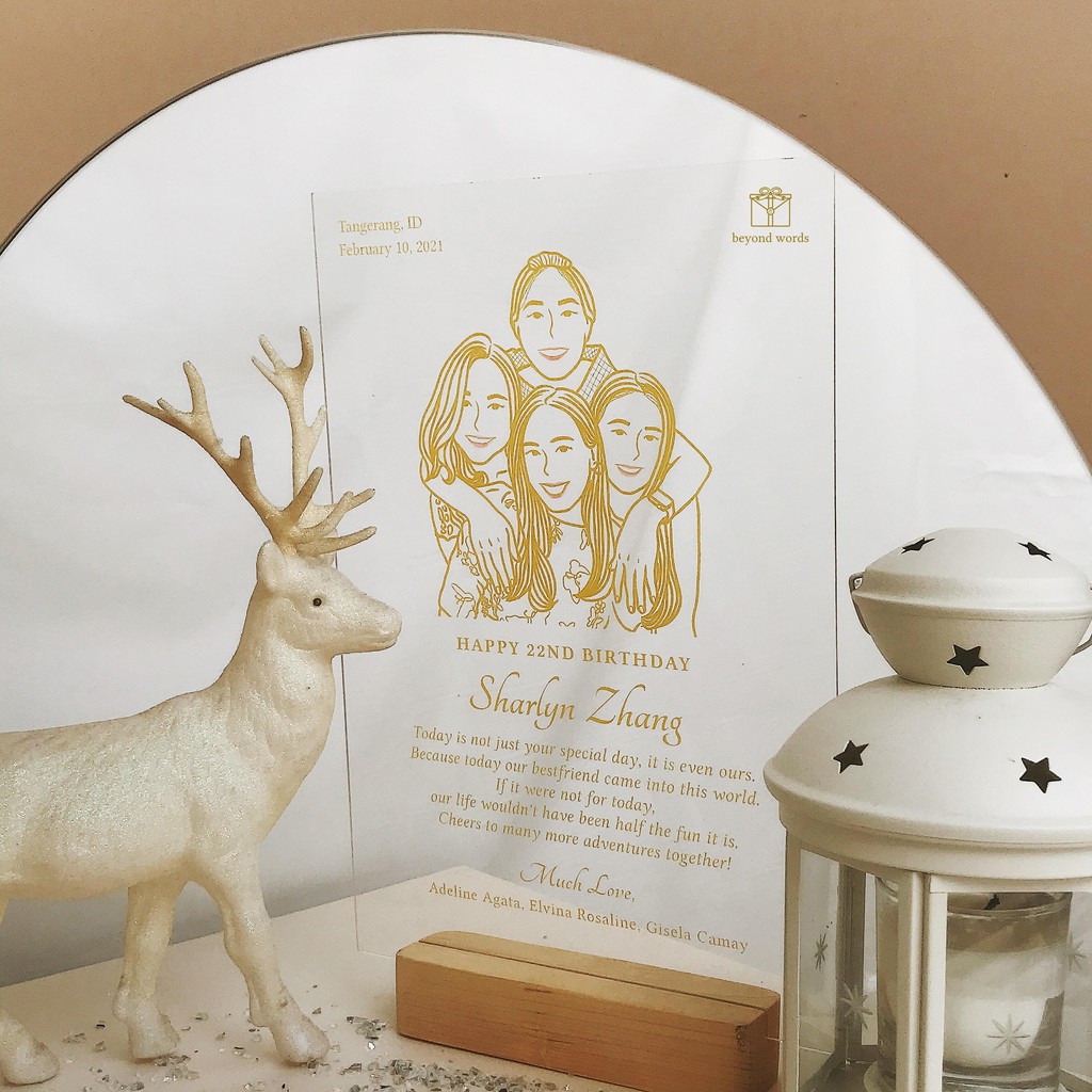 

A4 Custom Akrilik Untuk Wisuda/Birthday/Anniversary by Beyond Words [Gift/Hadiah/Kado]