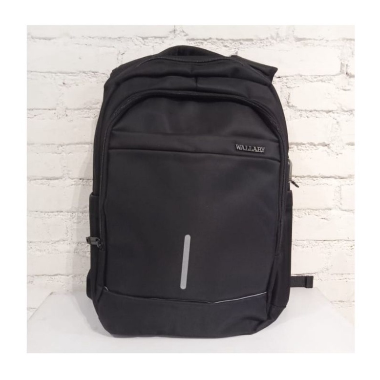 Tas ransel sekolah kerja pria wanita WALLABY 2028 + USB