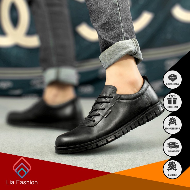 COD - Sepatu Peria Undangan Cowo Pantofel Warna Hitam Coklat Nikah Acara Resmi Casual Kantor Rapat M