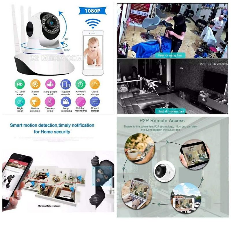 CCTV Wifi Kamera Pengawas IP Yoosee/V380 Wireless IP Cam