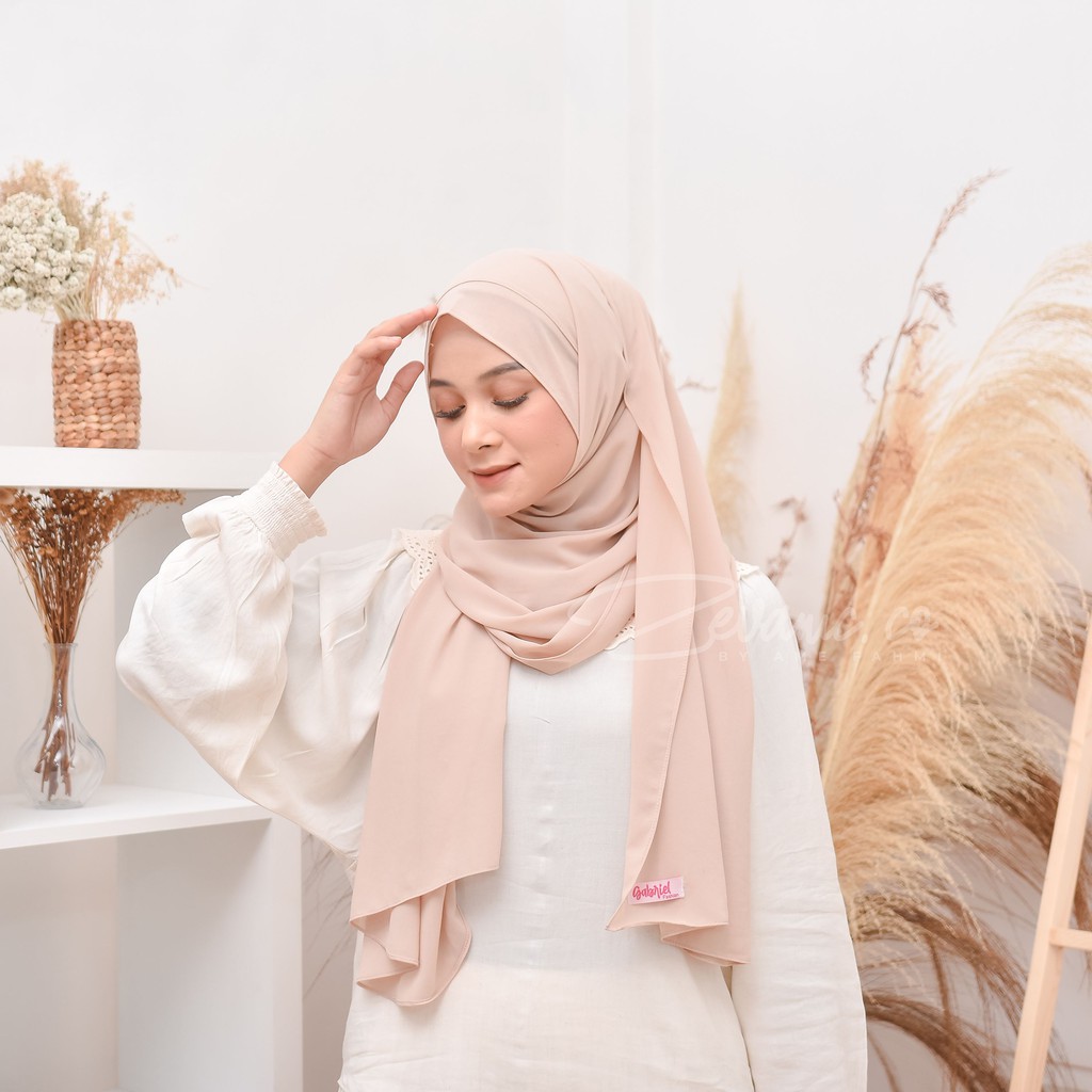 Promo Puncak 6.6 Big Sale | Balqis Pashmina / Pashmina Double Layer Best Material Armany Super Jatuh Mudah Dibentuk Tidak Licin Ukuran Panjang 200 cm By Zevanic.co-COKLAT PASTA