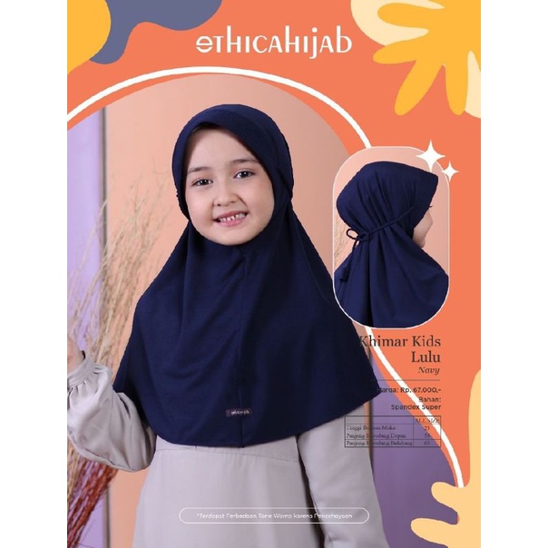 [READY] ETHICA KHIMAR KIDS LULU BLACK BLUE DUSTY PINK DLL