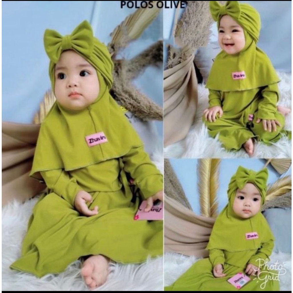 (KJI) GAMIS KINAYU ONE SET ANAK / SETELAN HIJAB JERSEY PREMIUM