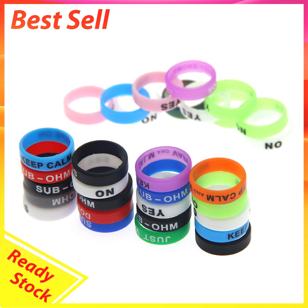 20pcs Silicone Elastic Fishing Rod Handle Ring Anti-Slip Protective Case