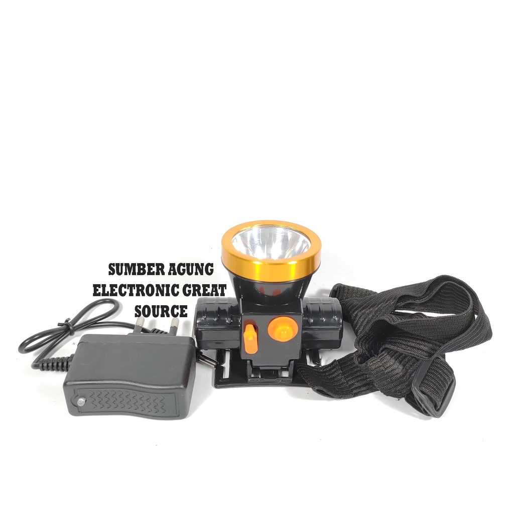 Senter Kepala LED SES40 Merk Seven 1LED Super Terang 15W Murah Grosir Ecer
