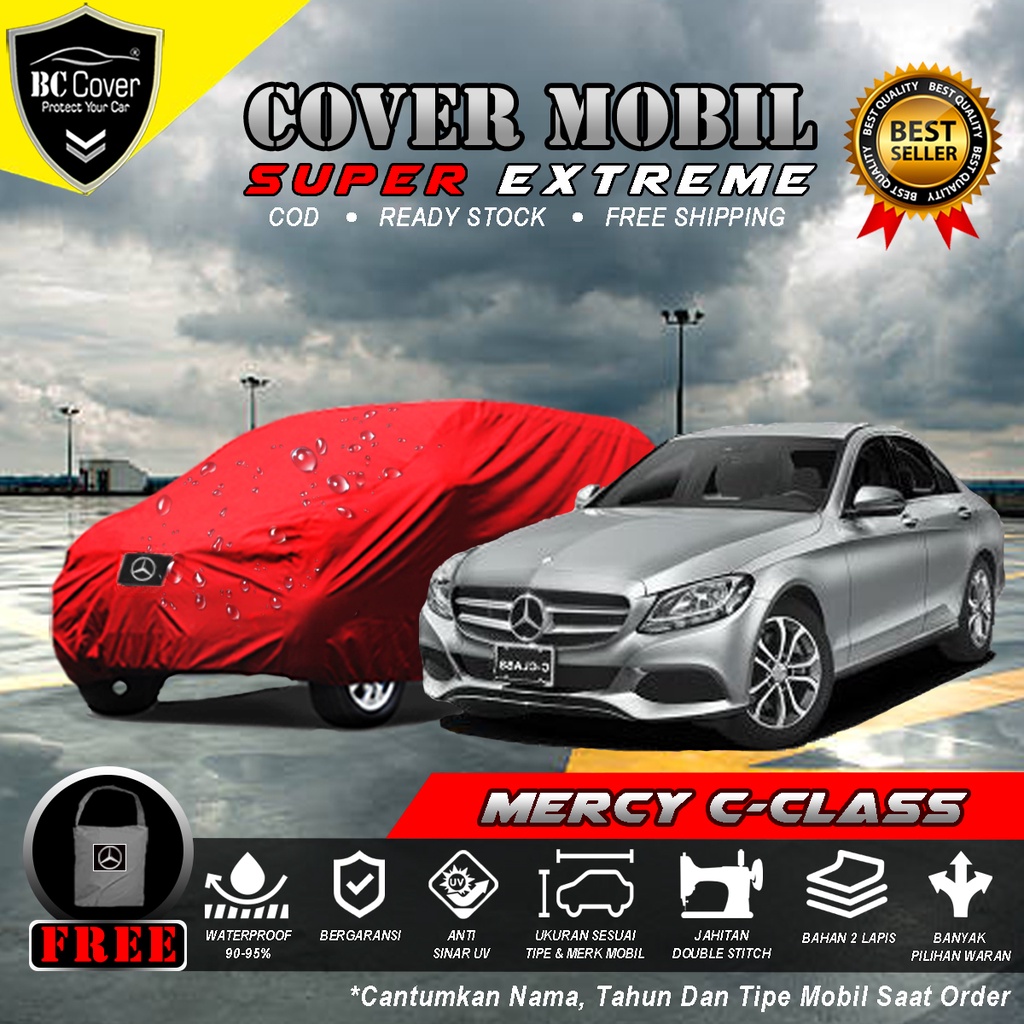 Body Cover Mobil MERCY C-CLASS Outdoor Waterproof / Sarung Mobil MERCY C250 C200 C300 C350 C230 C180 Waterproof / Selimut Tutup Penutup Mantol Kerudung Mantel Mobil Sedan MERCEDES BENZ C-CLASS Waterproof Outdoor Anti Air