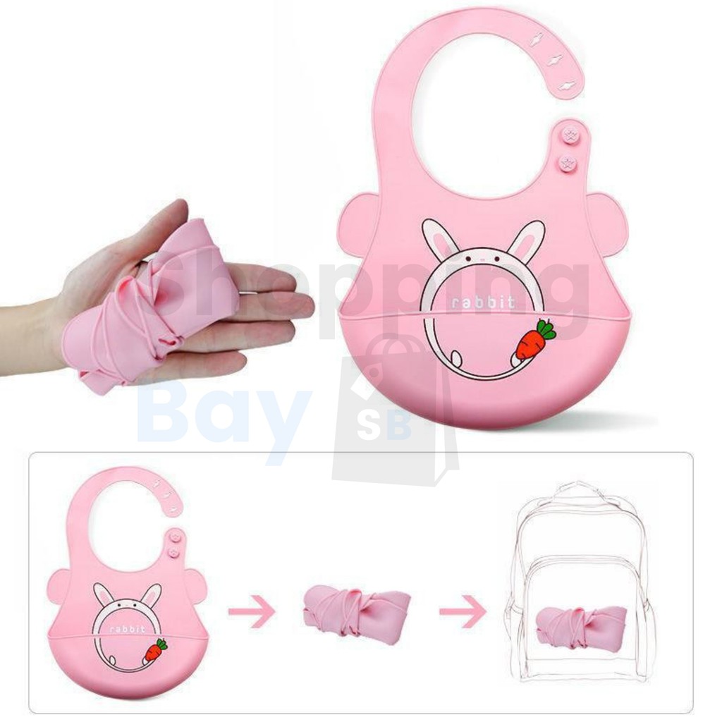 [SB] SS-01 Slabber Silikon / Celemek Silikon Baby BIB Silicone / Celemek Makan Bayi Silikon