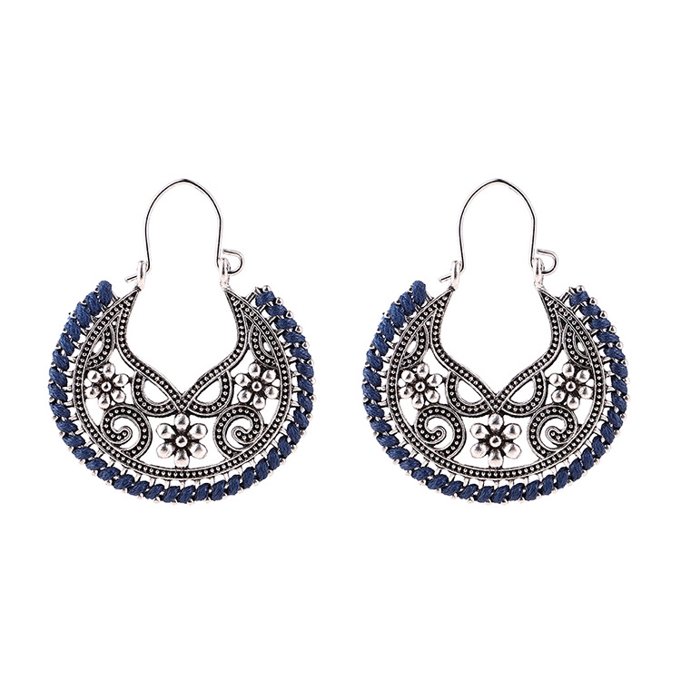 Anting Rumbai Warna Silver Gaya Vintage Bohemian Tibet Etnik Indian Untuk Wanita