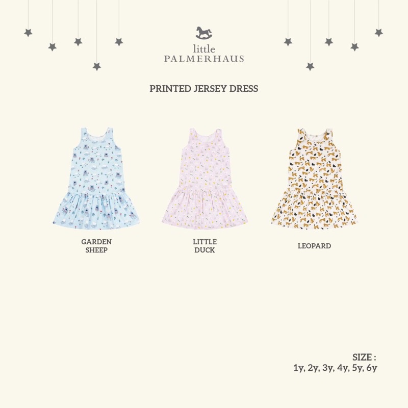 Little Palmerhaus Printed Jersey Dress (Dress Anak) 1-6 Tahun