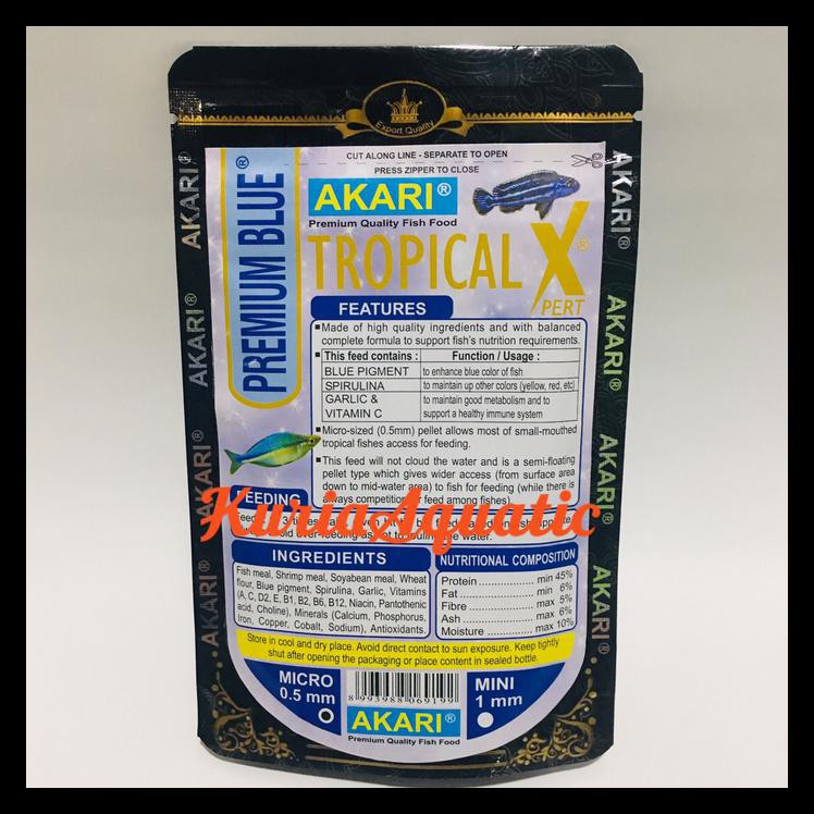 

GRATIS ! AKARI PREMIUM BLUE TROPICAL XPERT SEMI FLOATING 40g 40gr 40 g gr gram