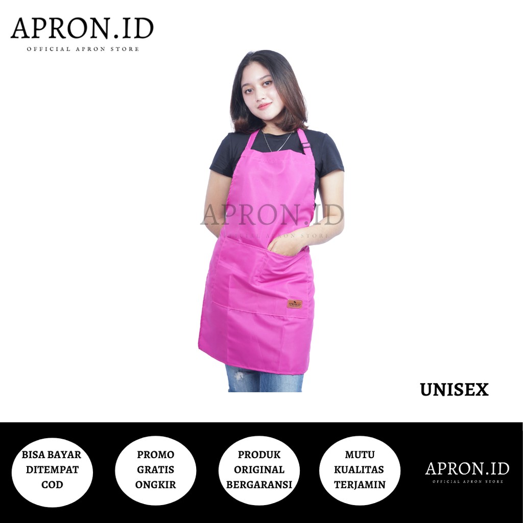 APRON.ID Apron Waterproof Celemek Anti Air Apron Masak Dapur Chef Koki Unisex Pria Wanita Original