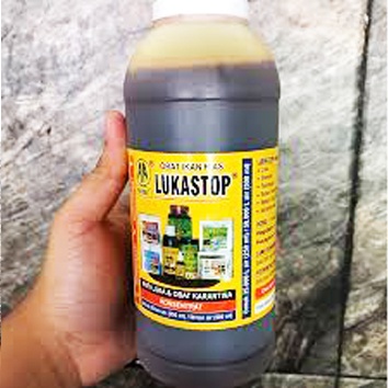 Lukastop 500 ml Obat Ikan Hias Luka Parasit Jamur Karantina Sisik Rusak Sobek Botol Besar Original Perawatan Cupang Guppy Arwana Louhan Koi Koki Discus Chana dan lain lain Kebutuhan Aquarium Aquatic