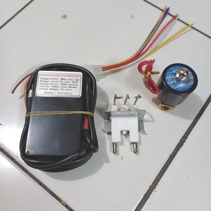 Pemantik Gas Ignition Igniter Controller Kompor Infrared Burner Paket
