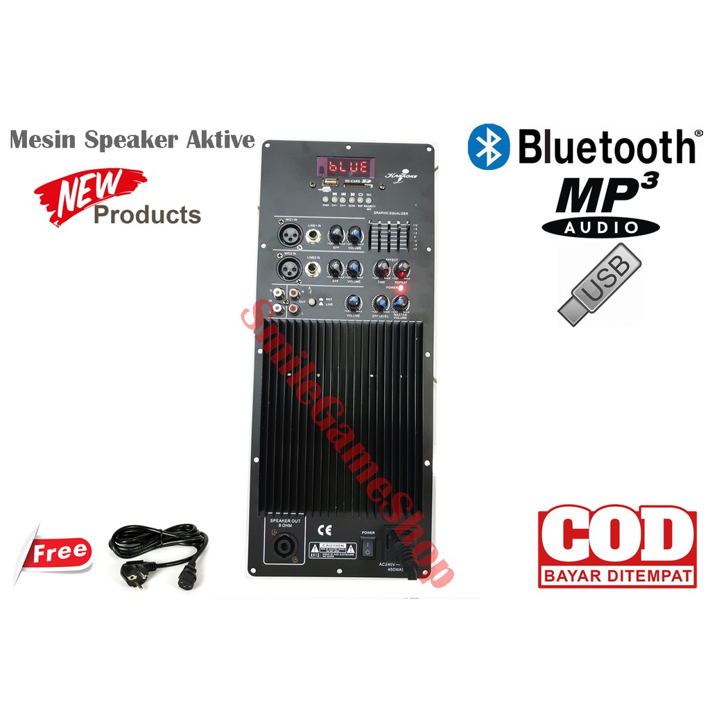Mesin Speaker aktive ( Power Kit ) TY-200USB , 10,15 double ( Bluetooth,mp3,usb,Equaliser)
