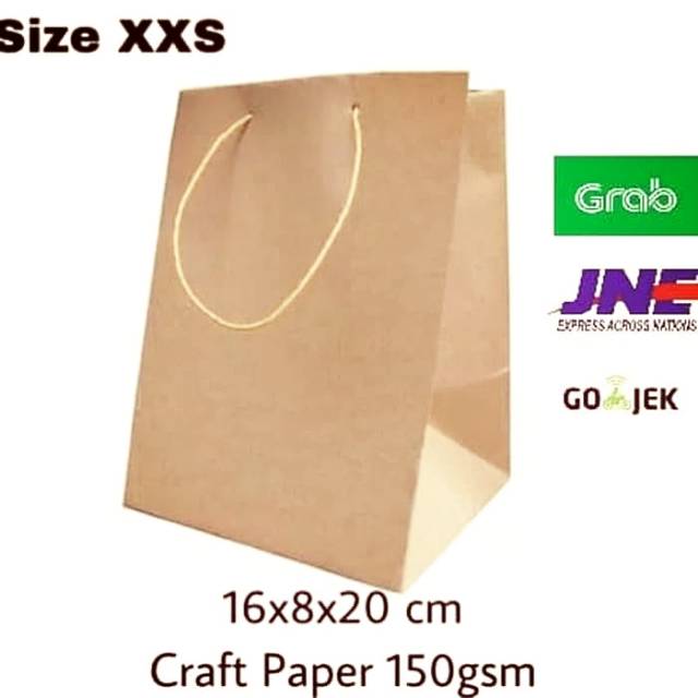 

Paperbag Tas Kertas Tas online Goodie bag XXS uk 16.8.20cm