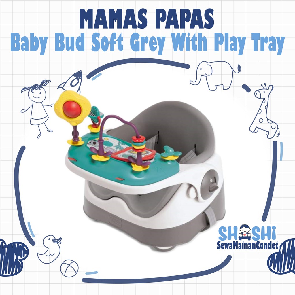 Sewa  Mamas Papas Baby Bud Soft Grey With Play Tray