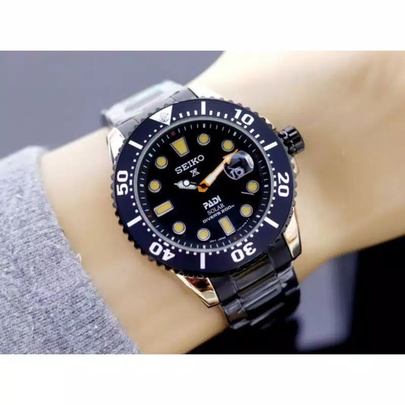 jam tangan pria Seiko X-Padi solar GW-1071 rantai tanggal aktif diameter 4,3cm