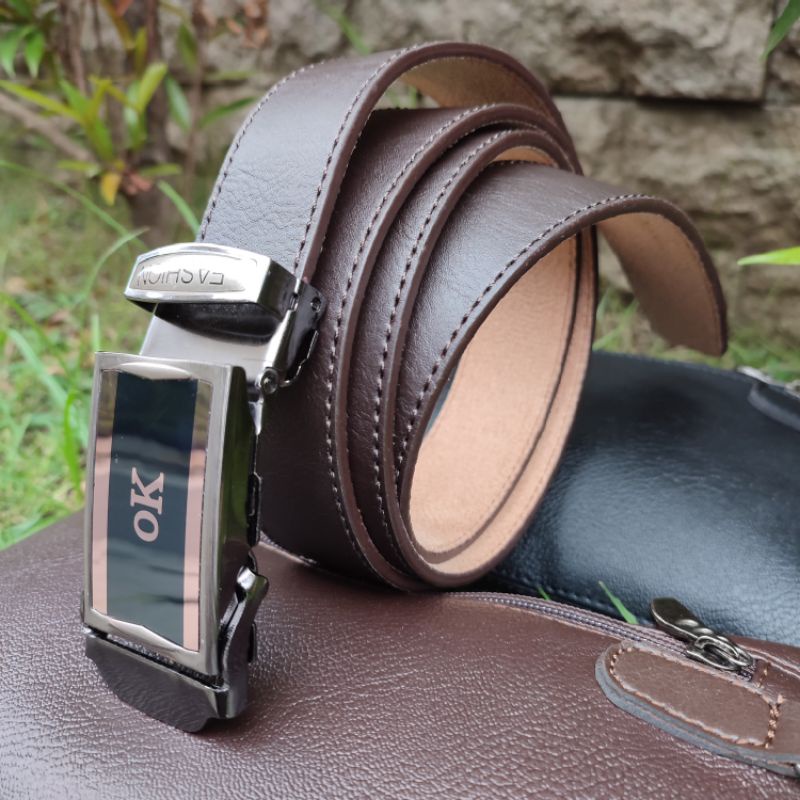 Jumbo | Gesper Pria Jepit Kulit Sintetis | Ikat Pinggang Pria Jumbo 145 High Quality | Sabuk Pria Favorit