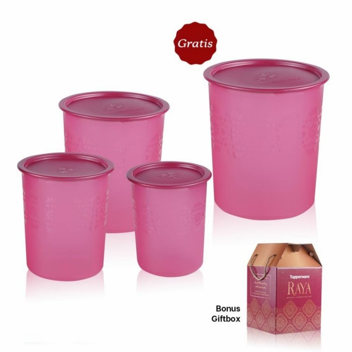 Raya Mosaic Canister Set Ori 100% Tupperware