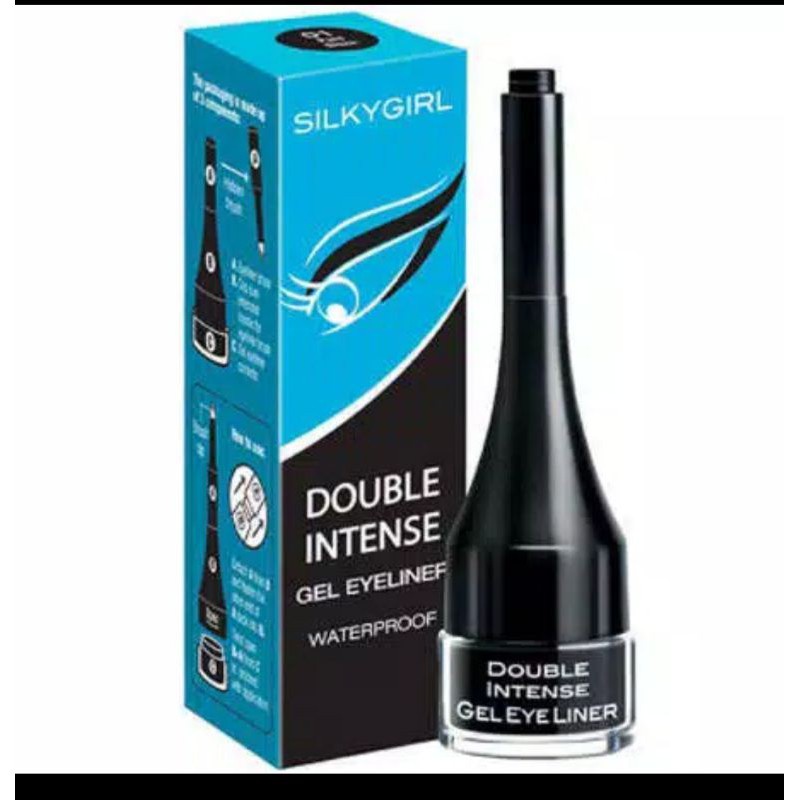 SILKYGIRL Double Intense Gel Eyeliner 2.3 gr Black Hitam