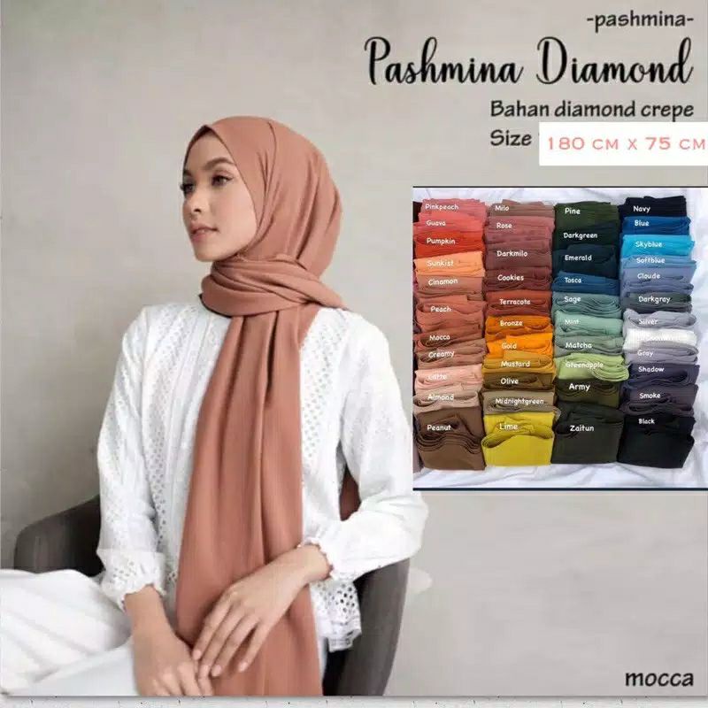 Pashmina sabyan diamond Italiano 180x75 cm terbaru termurah vayaon hijab