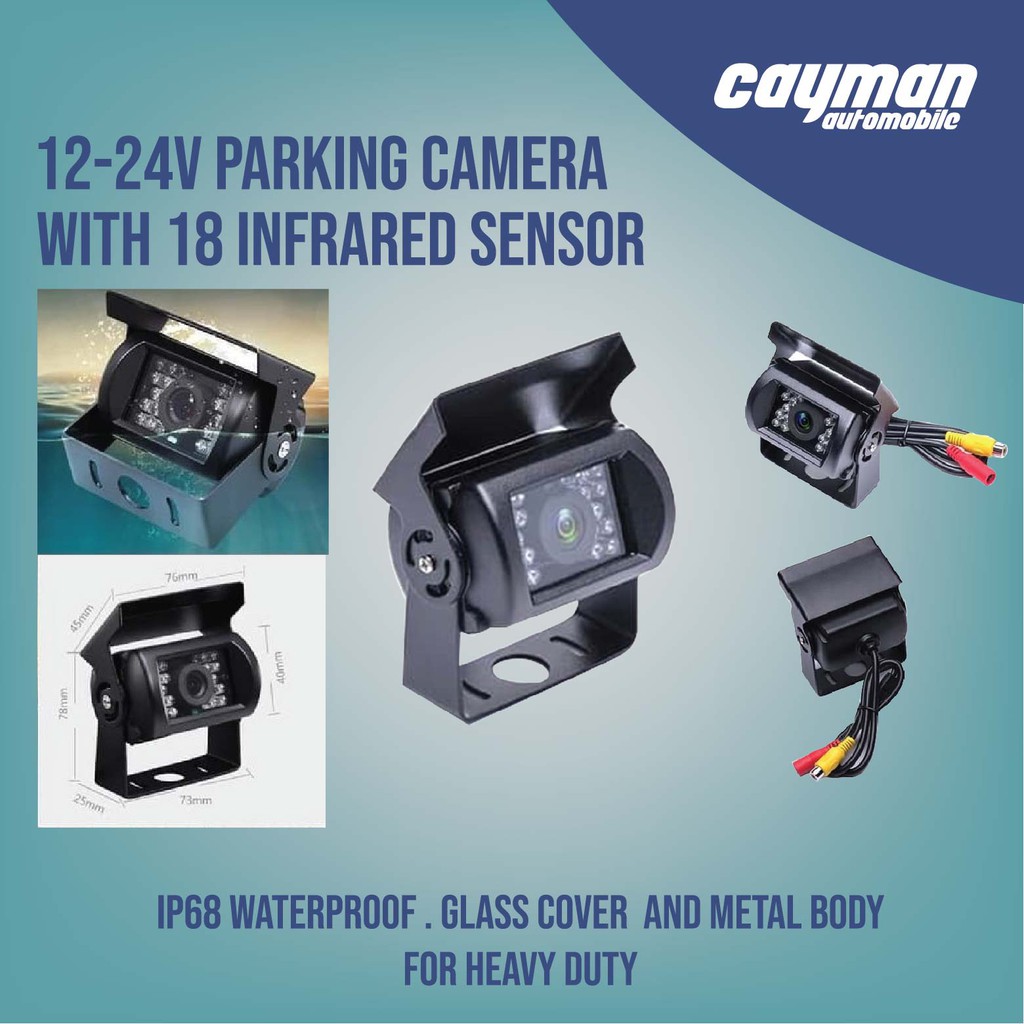 Kamera parkir mundur truk dan bus 12-24V 18 titik infrared High quality