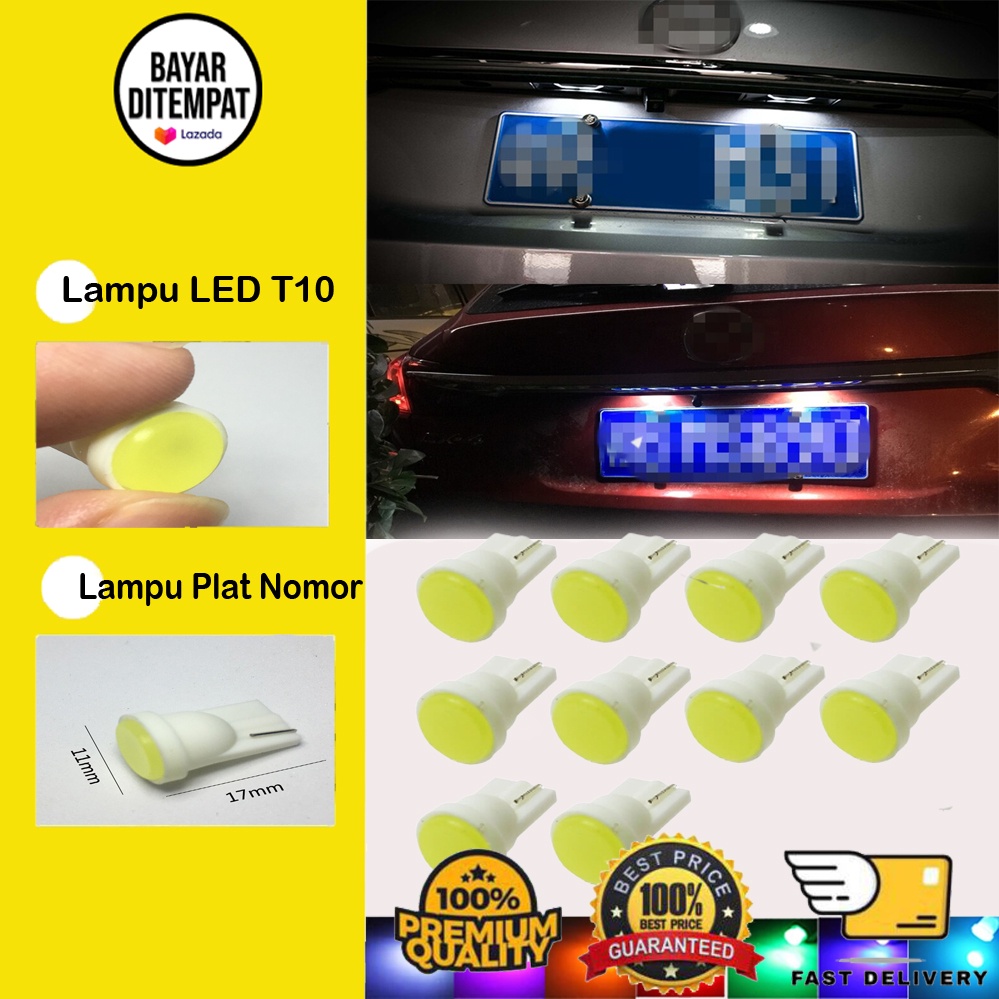 [BISA COD] Lampu LED T10 Jagung Sein Senja Rem Plat Nomor Belakang Speedo Dasbor Motor Mobil W5W Ceramic DC