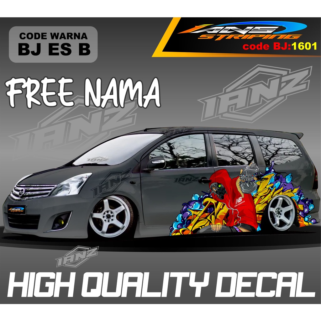 STIKER DECAL MOBIL GRAND LIVINA / STIKER MOBIL TERIOS XPANDER NEW DESAIN / VARIASI STIKER MOBIL AVANZA XENIA