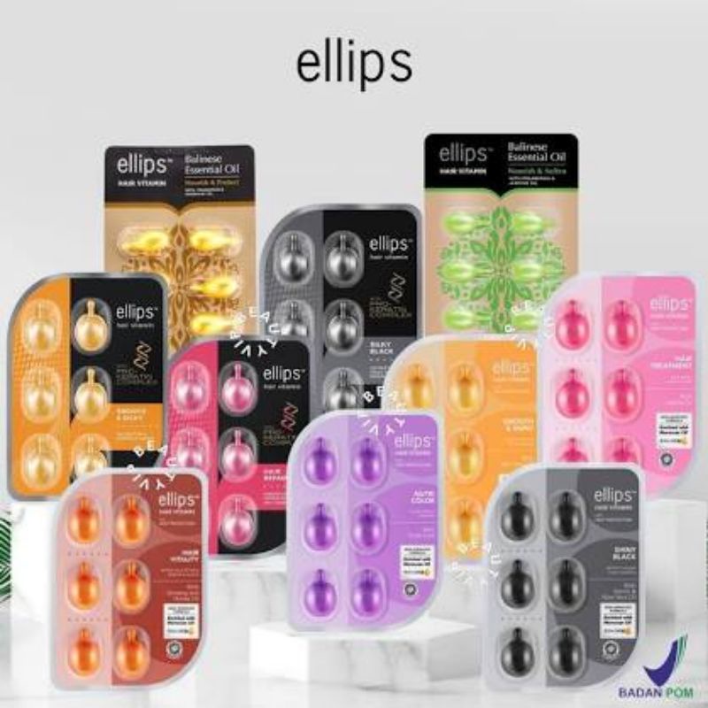 Aschosme   ELLIPS Hair Vitamin Rambut 6Pcs