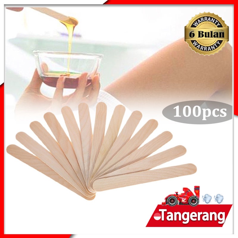 100pcs Wooden Wax Spatula Jumbo Waxing Stik Wax Spatula / Wax Stick / Waxing Stick / Stick Wax / Tongkat Waxing