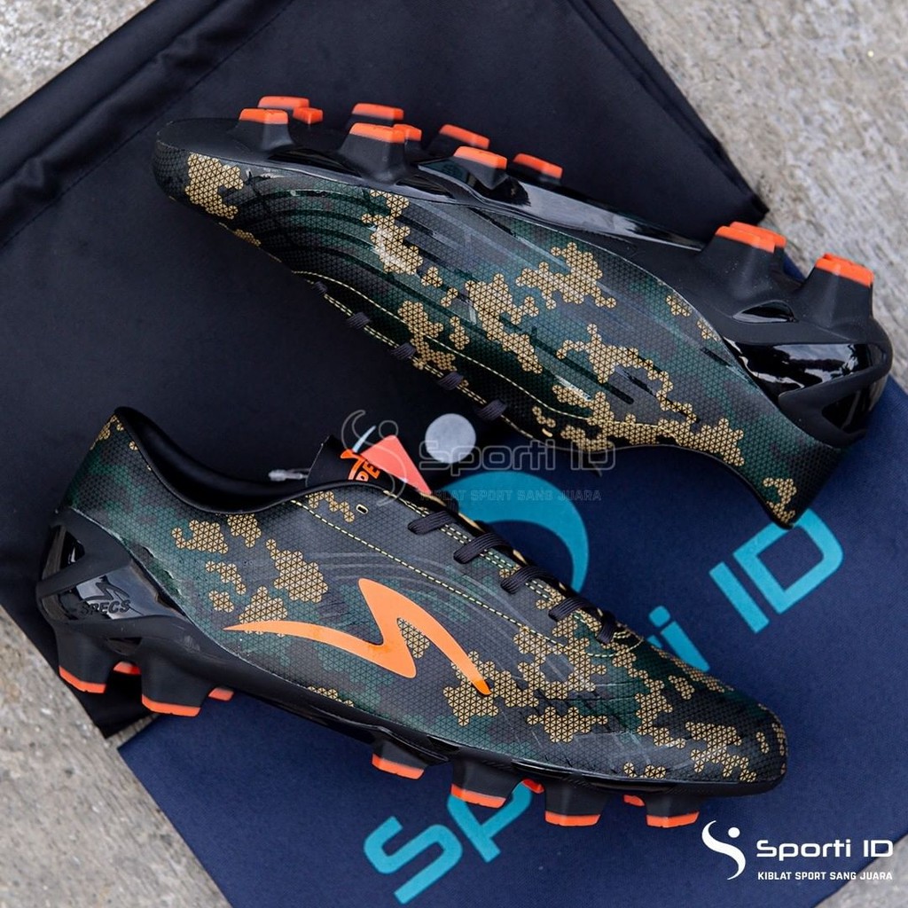 Sepatu Bola Specs Accelerator Lightspeed II Pro Battlepack FG - Jet Black/Bright Red 101489 Original