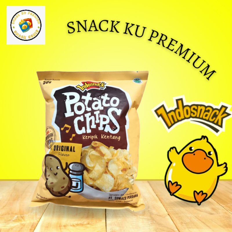 

Indosnack Potato Chips Original / Potato Chips 50 Gr / Kripik Kentang / Keripik Kentang / Kentang Goreng / Snack Murah / Kripik Original / Snack Rasa Original / Snack Premium / Kripik Kentang Asli