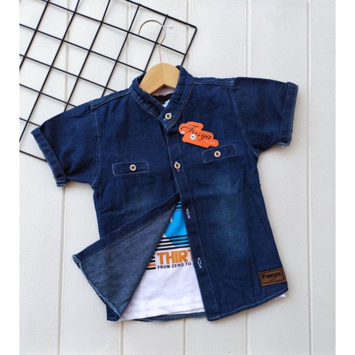 KEMEJA JEANS ANAK JEANS KEKINIAN TERLARIS JEANS ANAK KEMEJA ANAK UMUR 1-11/12 TAHUN